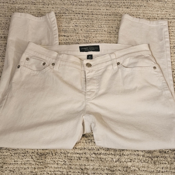 Lauren Ralph Lauren Classic Straight Jeans Women's Size 8 Petite White - Picture 3 of 7